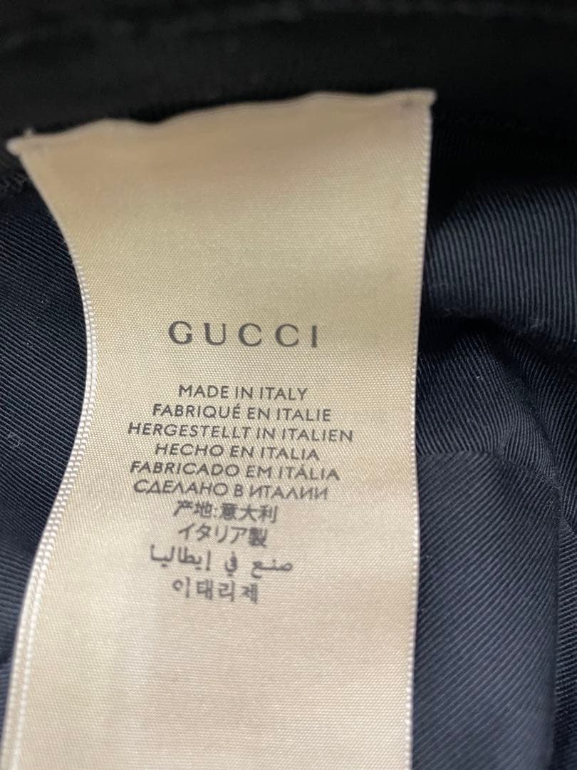 極美品✨ GUCCI 帽子 GGキャンバス バケットハット ブラック グッチ　L