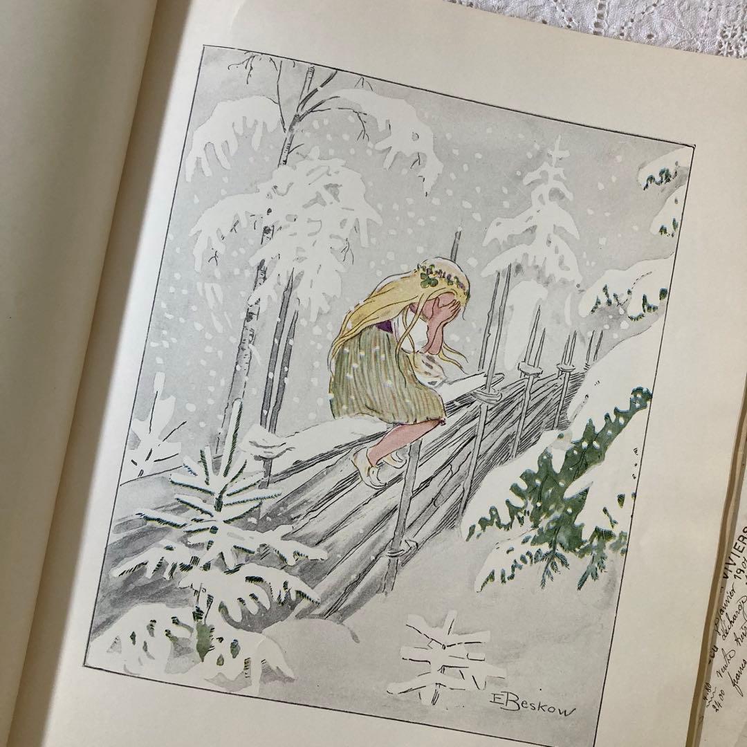 【歳末SALE】L333北欧ヴィンテージ絵本　【超希少】エルサベスコフ　花のうた