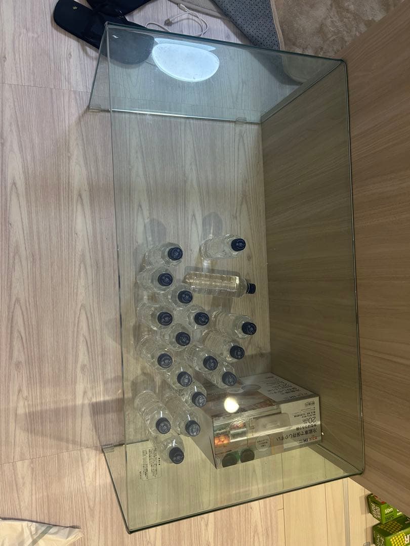 Francfranc ガラスコーヒーテーブル 90cm 中古品