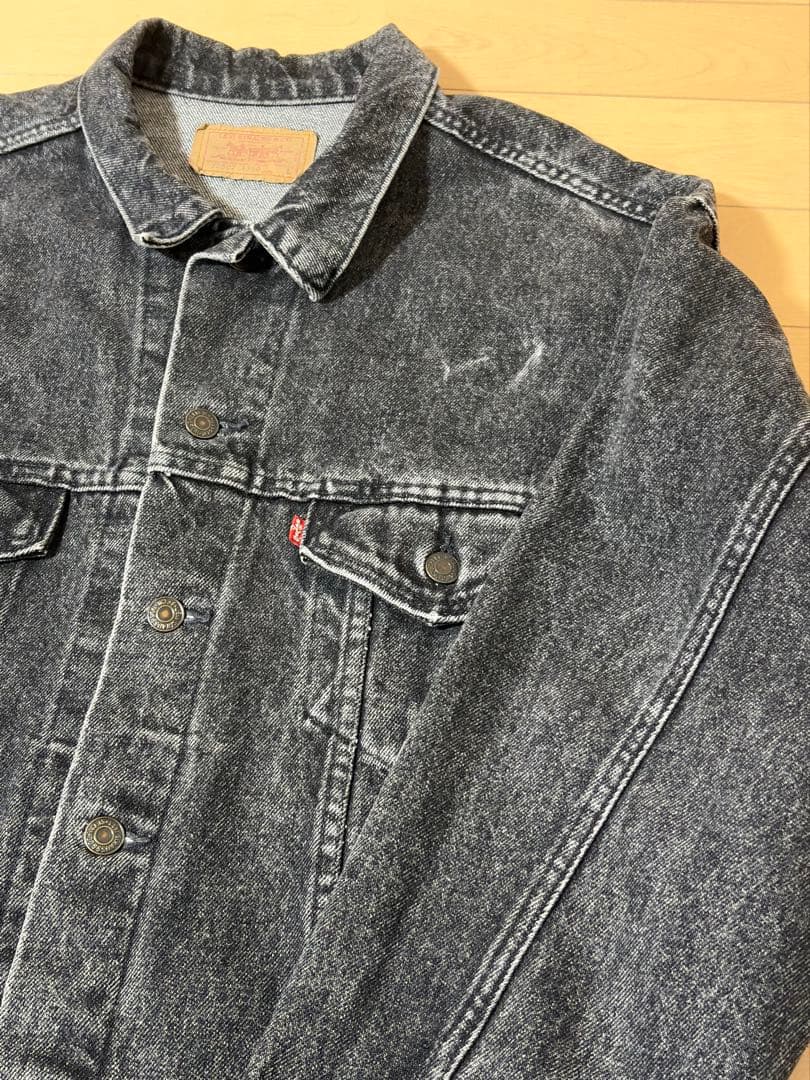 USA製　先染めLevi's70507-4858ブラック　トラッカージャケット