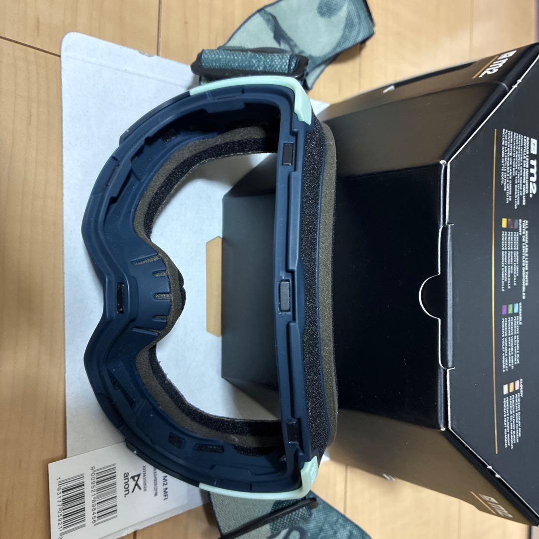 anon M2 ASIAN FITゴーグル ネイビー 迷彩柄