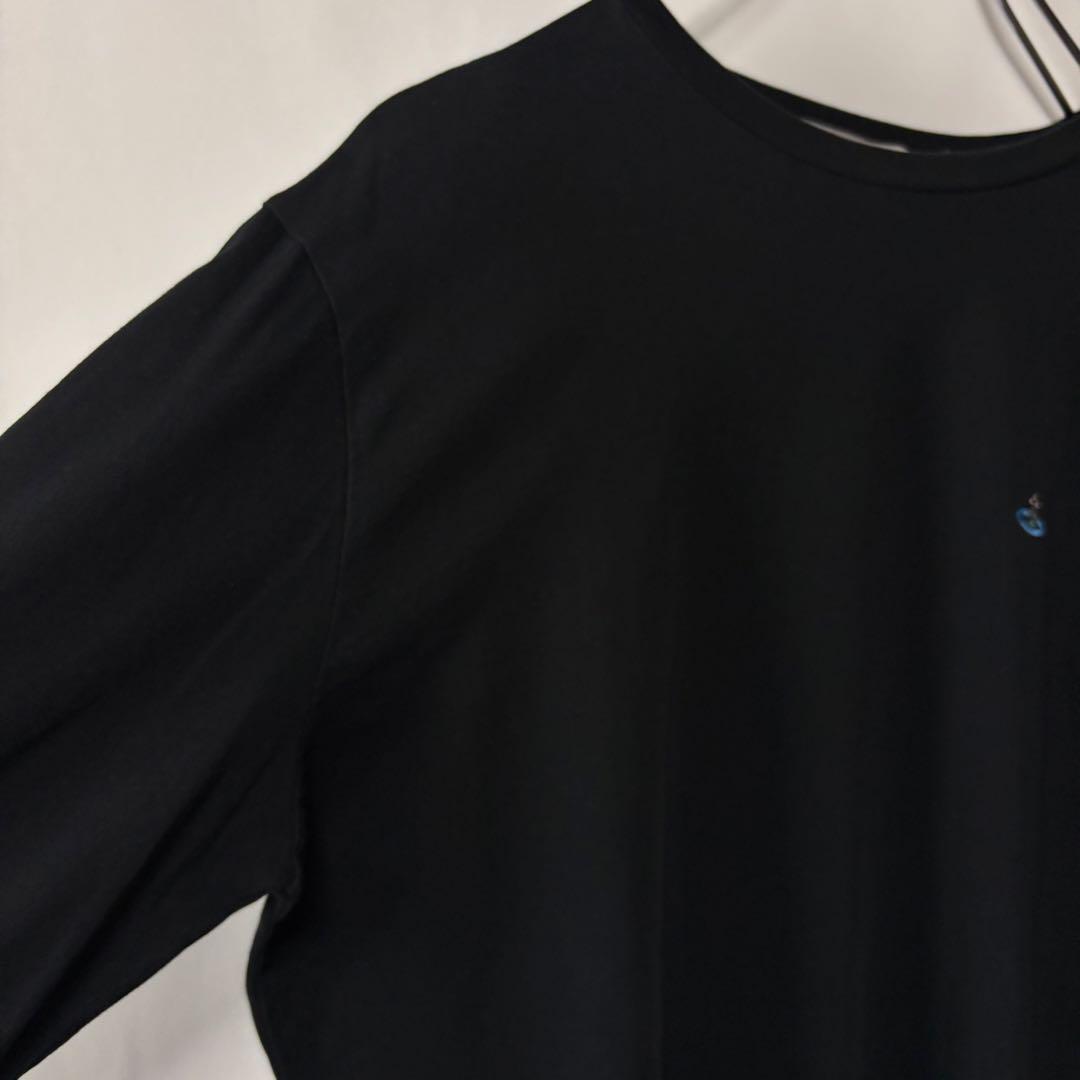 ポルトガル製　ヴィヴィアン・ウエストウッド　刺繍ロゴ　ロングTシャツ　L　黒