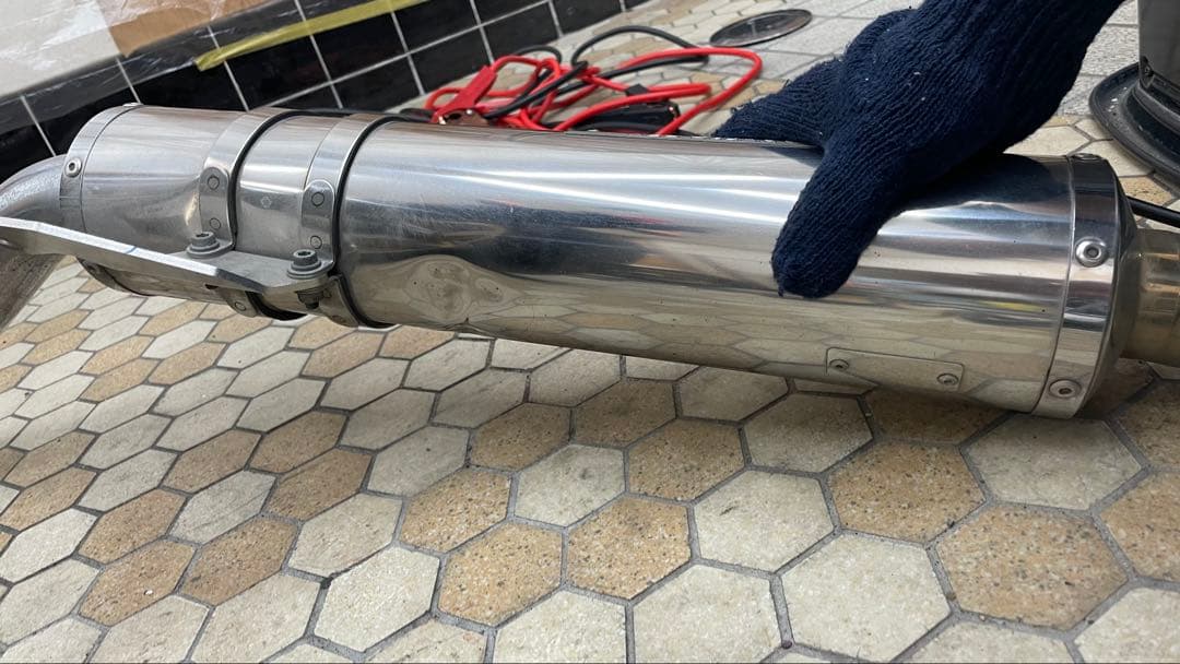 VTR250エンジンガード前後とモリワキマフラー