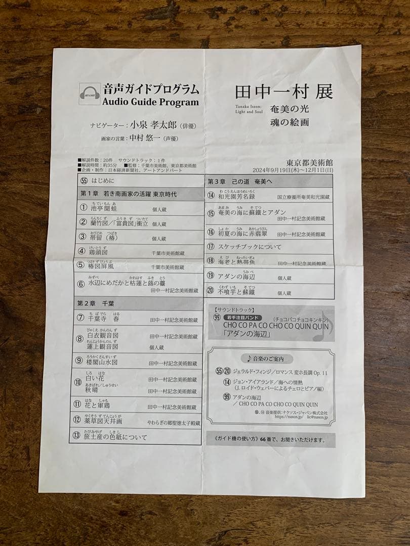 田中一村展　奄美の光 魂の絵画　公式図録とポストカード4枚とガイドパンフ3種