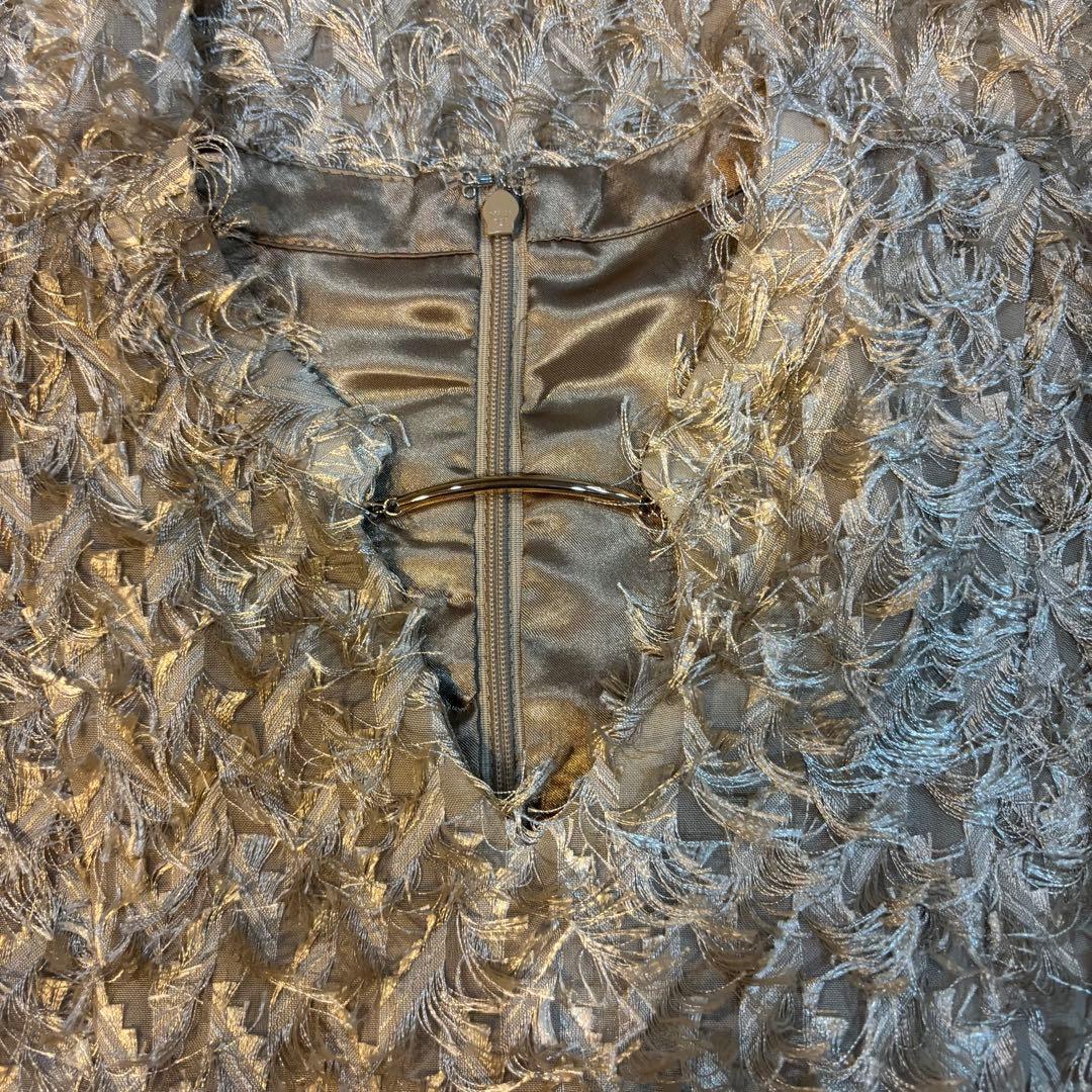 新品　DORRY DOLL フリルデザインドレス M結婚式　パーティ　ワンピース