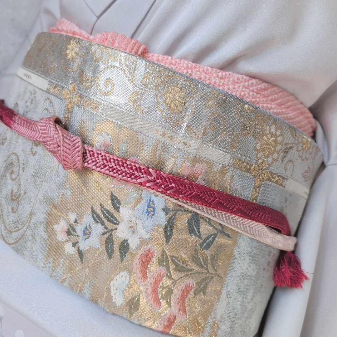 訪問着　フルセット　着物　正絹　トールサイズ　友禅　花車　金彩加工　祝い事　B2