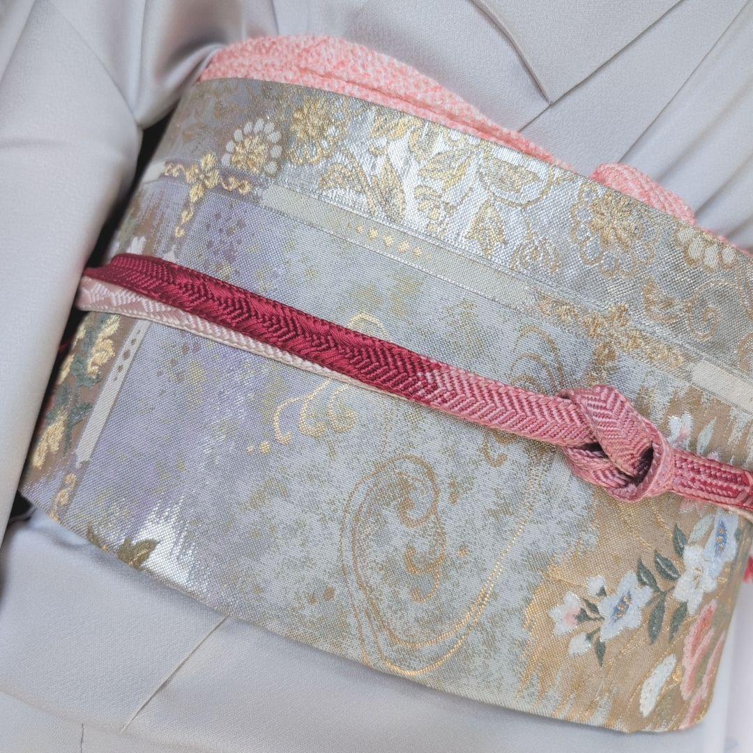 訪問着　フルセット　着物　正絹　トールサイズ　友禅　花車　金彩加工　祝い事　B2