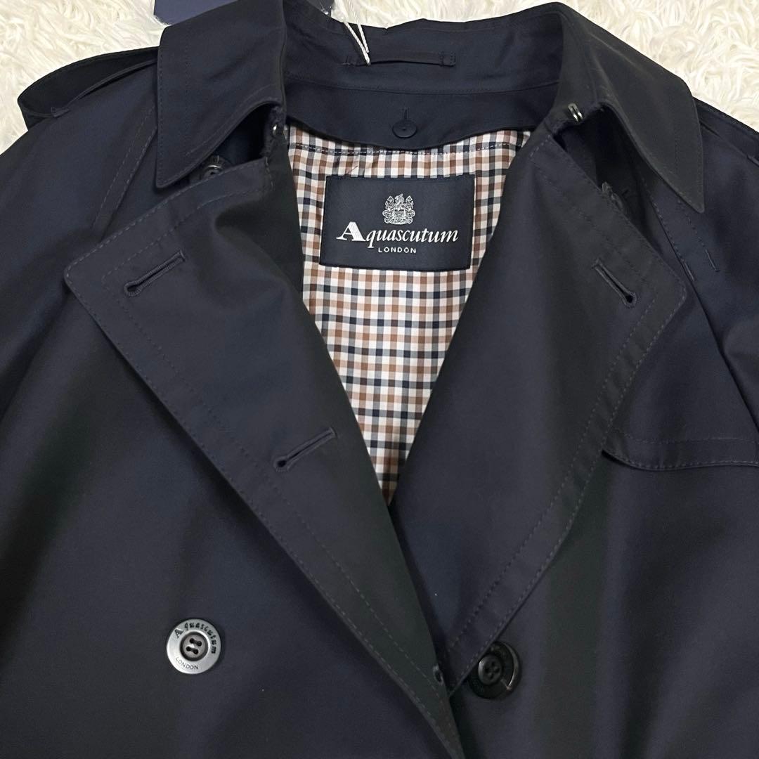未使用品✨アクアスキュータム トレンチコート 大きいサイズXLブラック ライナー