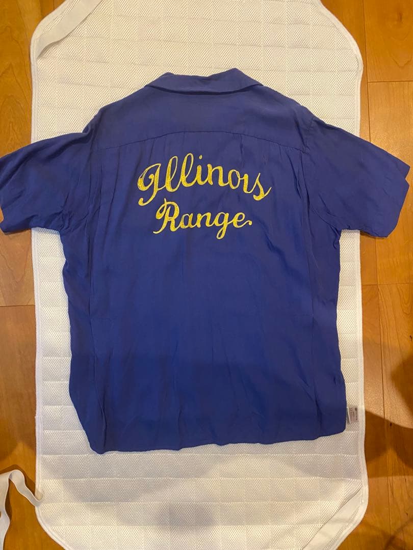 50s60s ビンテージボウリングシャツ ブルー レーヨンシャツ