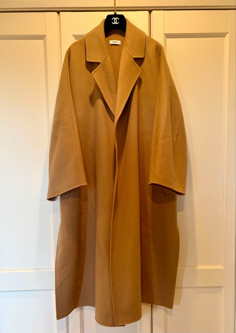 美品 HAUNT ダブルフェイスオーバーコート