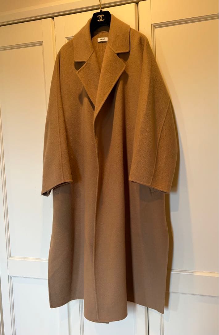 美品 HAUNT ダブルフェイスオーバーコート