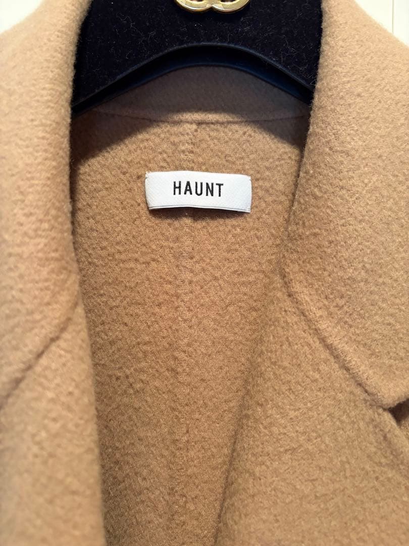 美品 HAUNT ダブルフェイスオーバーコート