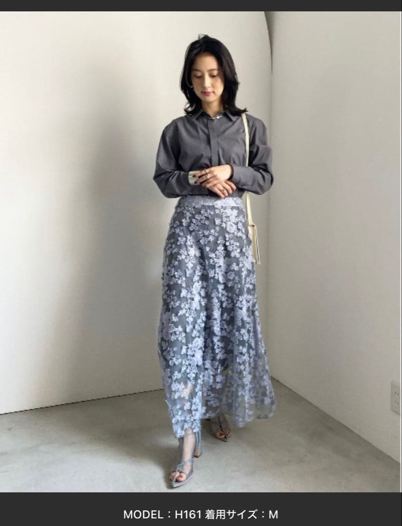 ワンピース LACE LAYERED SHIRT DRESS ameri vintage