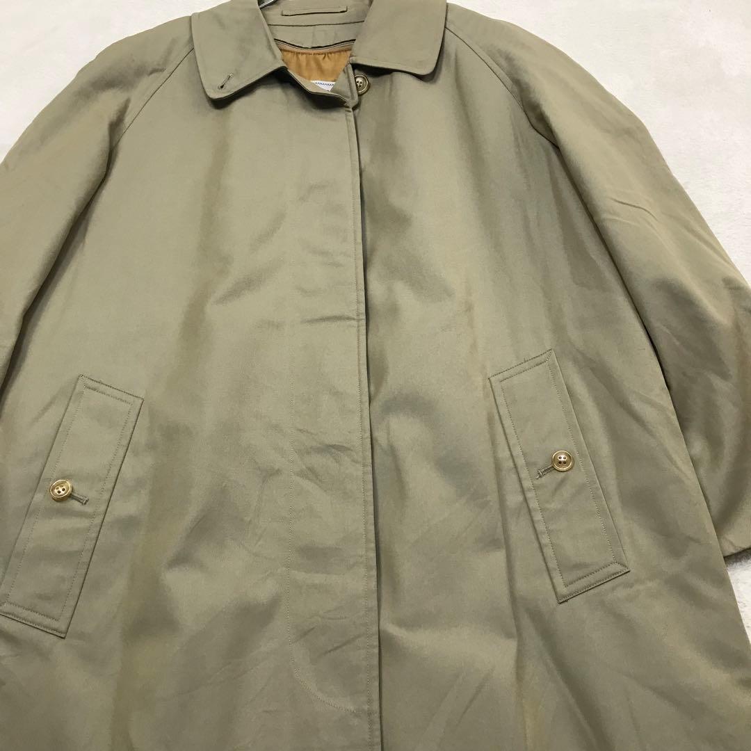 バーバリー ベージュ ステンカラーコート ノバチェック ライナー付 90s