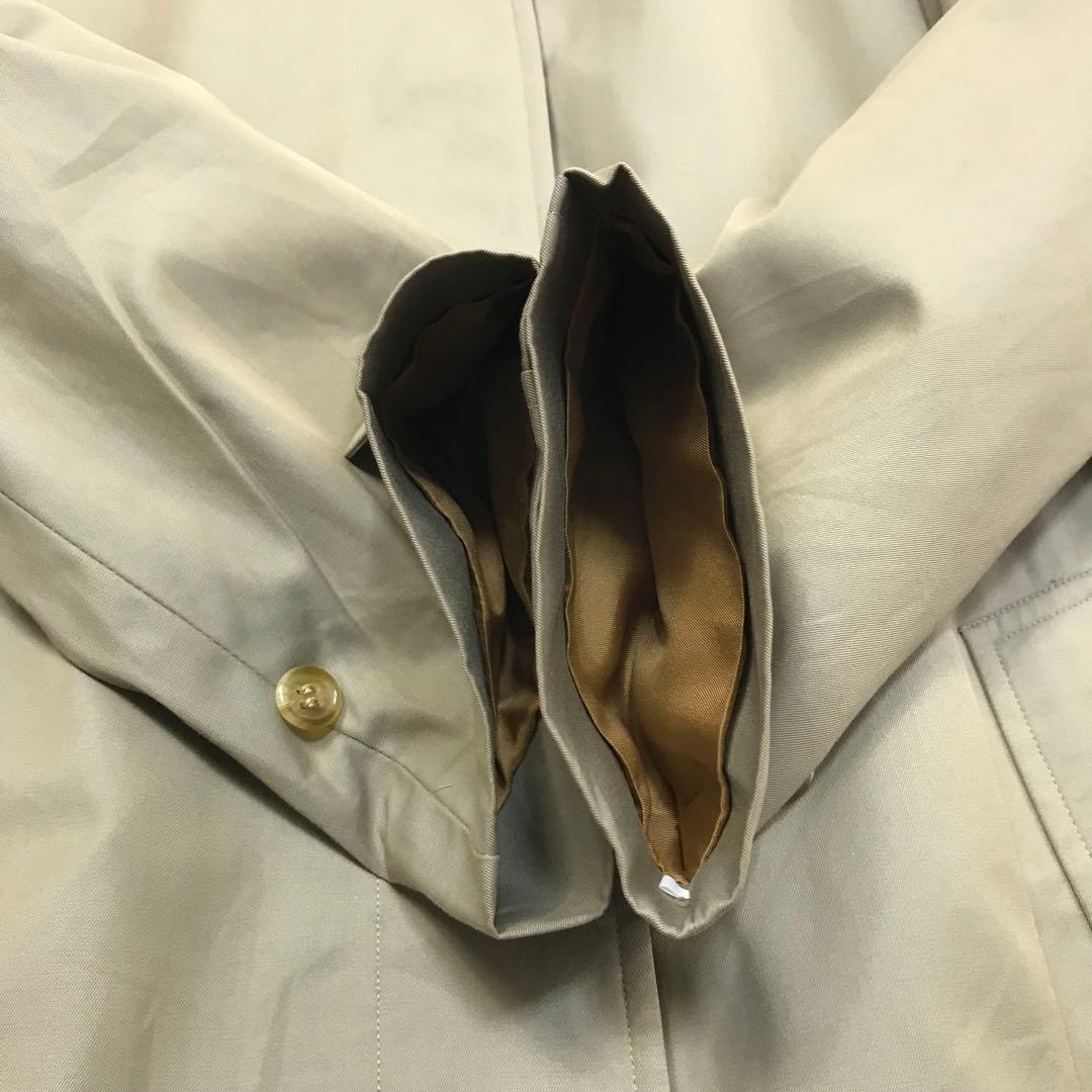 バーバリー ベージュ ステンカラーコート ノバチェック ライナー付 90s