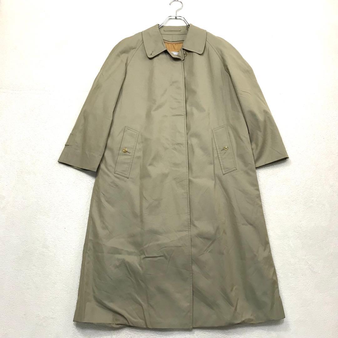 バーバリー ベージュ ステンカラーコート ノバチェック ライナー付 90s