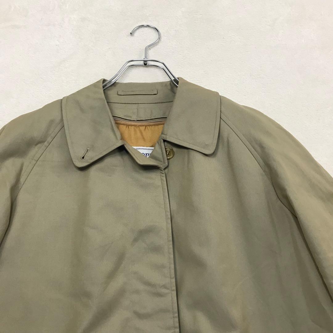 バーバリー ベージュ ステンカラーコート ノバチェック ライナー付 90s