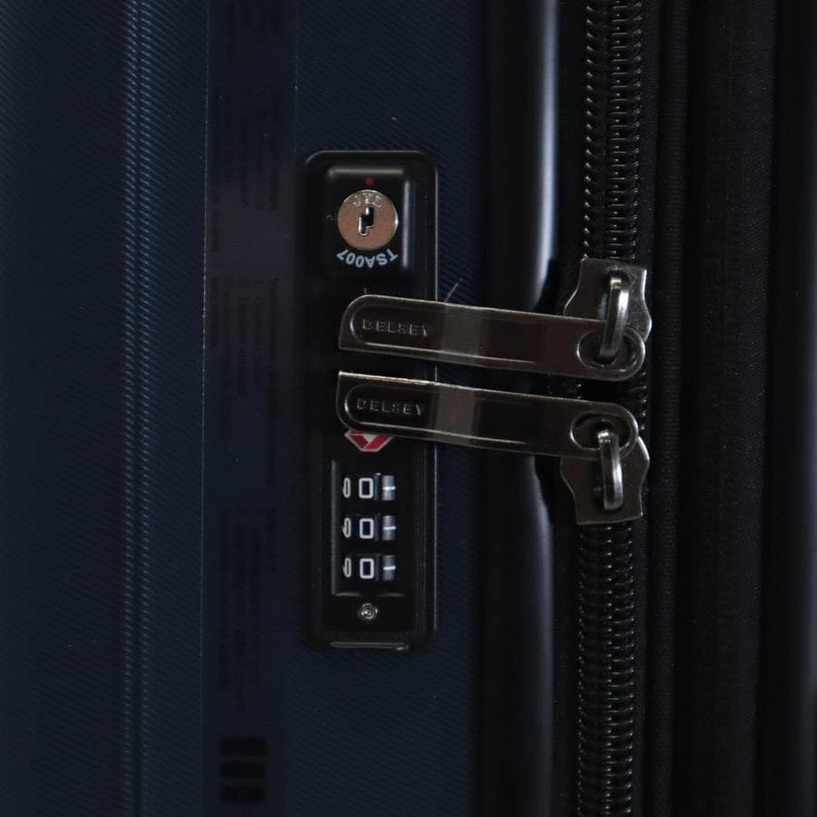 値下展示品 デルセー ヘリウムエッジ スーツケース Lサイズ ブルー 112Ｌ