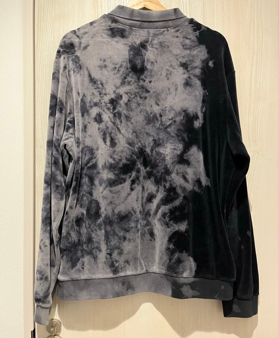 Supreme Bleached Velour L/S Polo ブラック