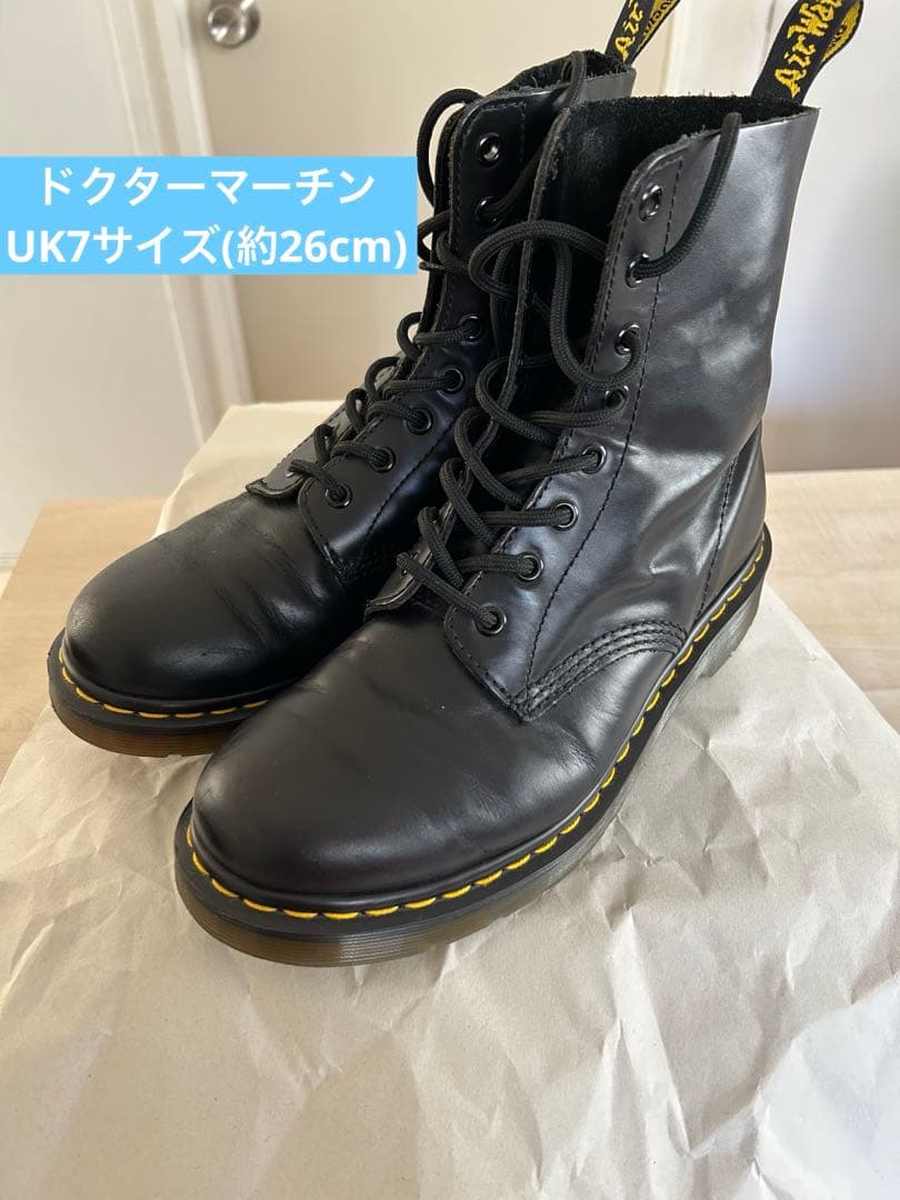 Dr. Martens ドクターマーチン 8ホール ブーツ ブラック(UK7)
