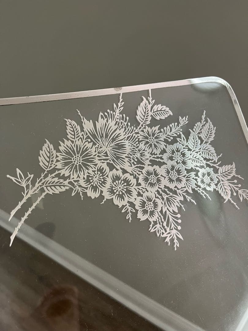 専用❗️シルバーオーバーレイ　プレート2枚　ヘイシーオーキッド　グラス4個