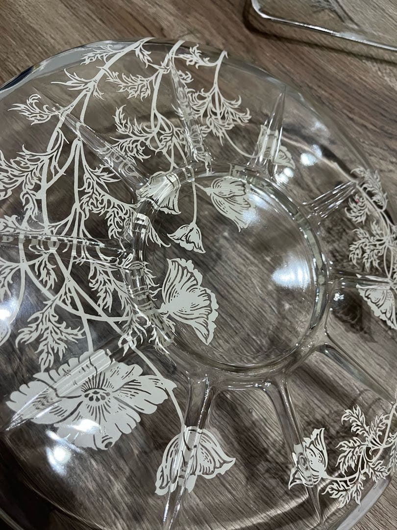専用❗️シルバーオーバーレイ　プレート2枚　ヘイシーオーキッド　グラス4個