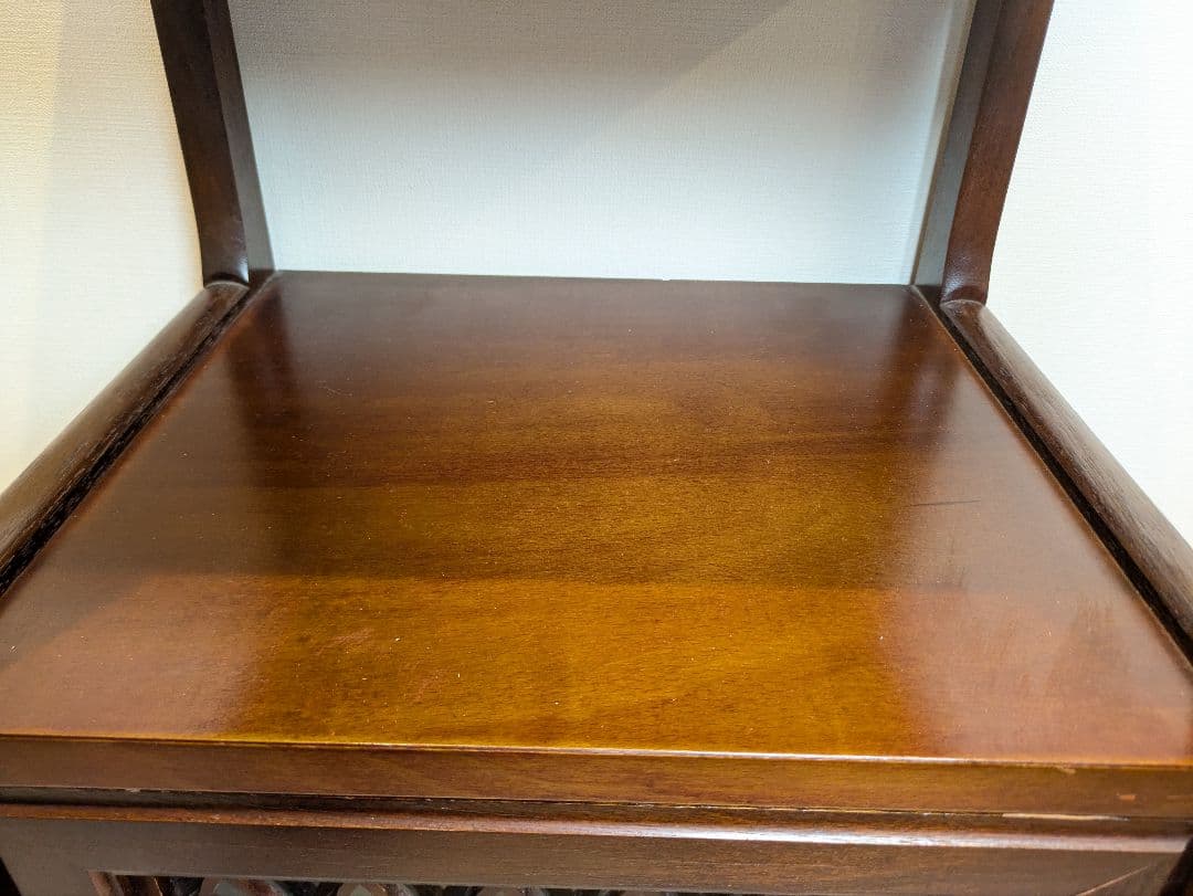 コイズミ キャビネット 電話台 置物台 棚 ガラス扉 格子 レトロ