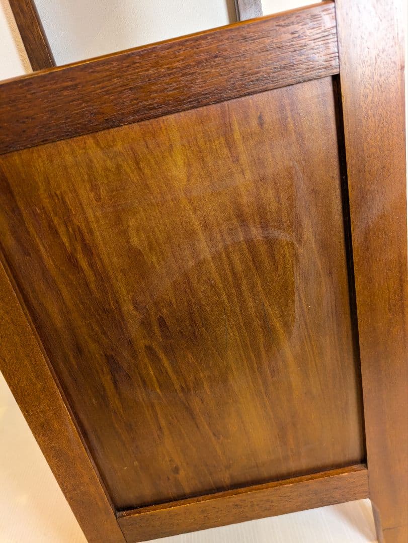 コイズミ キャビネット 電話台 置物台 棚 ガラス扉 格子 レトロ