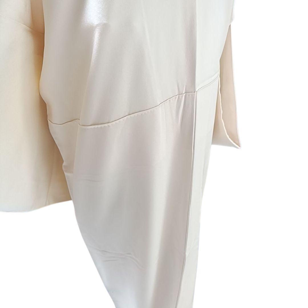 ち*る様 850 着物 袷 着丈150 付け下げ クリーム色 花柄