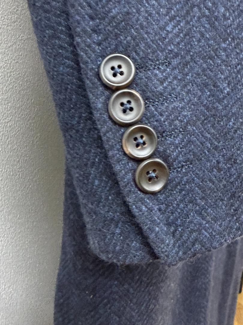 dunhill ダンヒル　チェスターコート 　ネイビー 　ウール　46