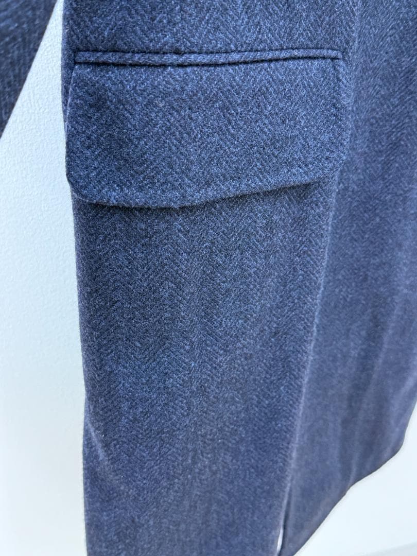 dunhill ダンヒル　チェスターコート 　ネイビー 　ウール　46