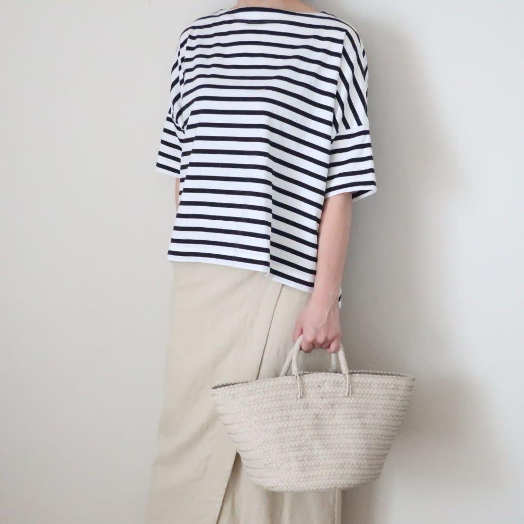 Aeta カウレザーバスケットバッグM