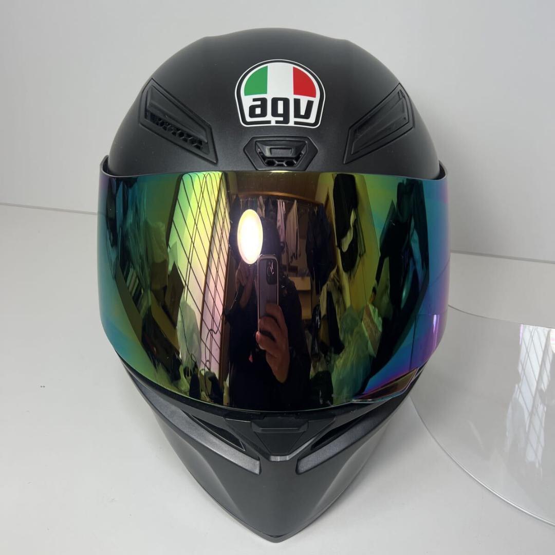 AGV K1 マットブラック Sサイズ(55-56cm) ミラー＆クリアシールド