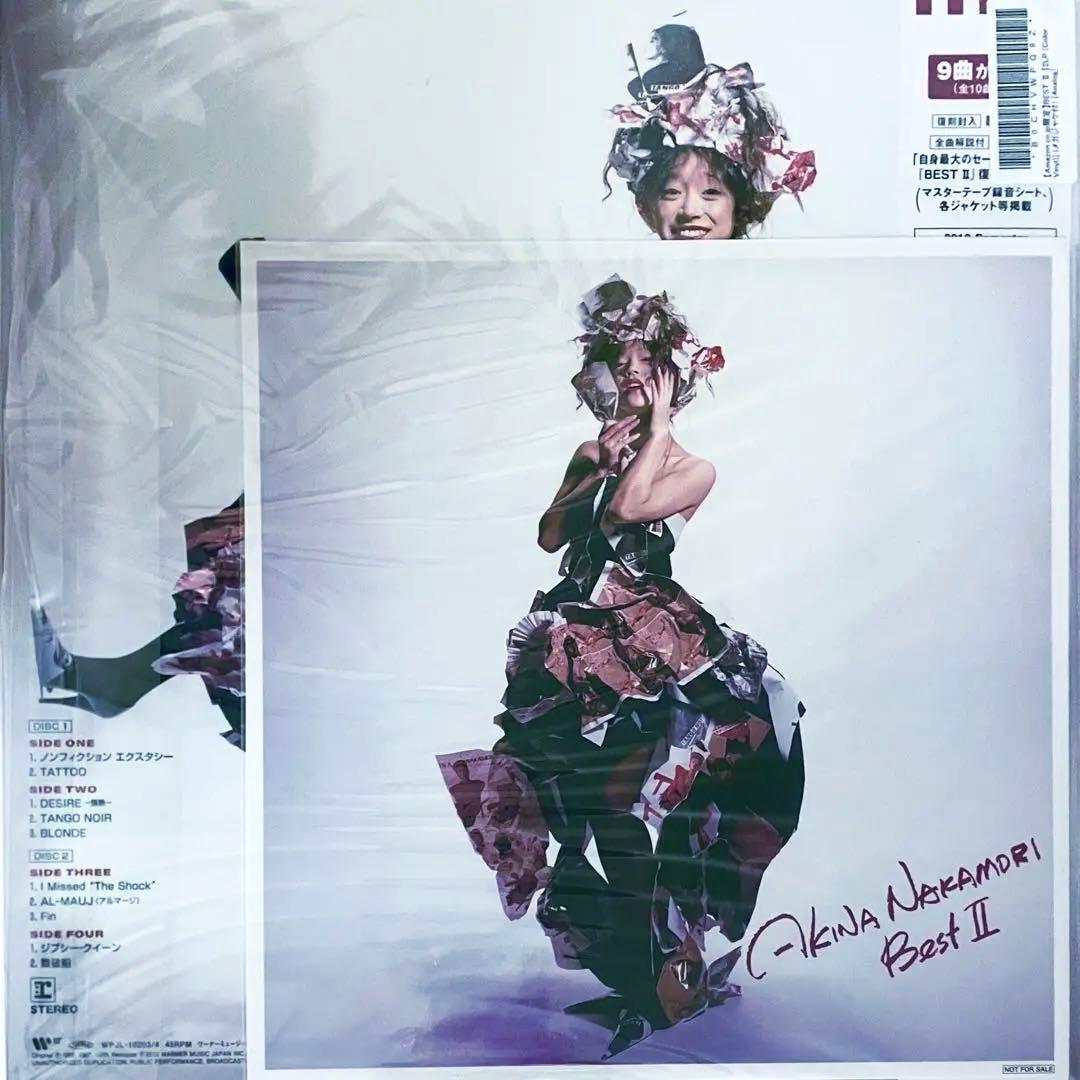 中森明菜　BEST2　ベスト２　２枚組　４５回転高音質　レコード　メガジャケ付き