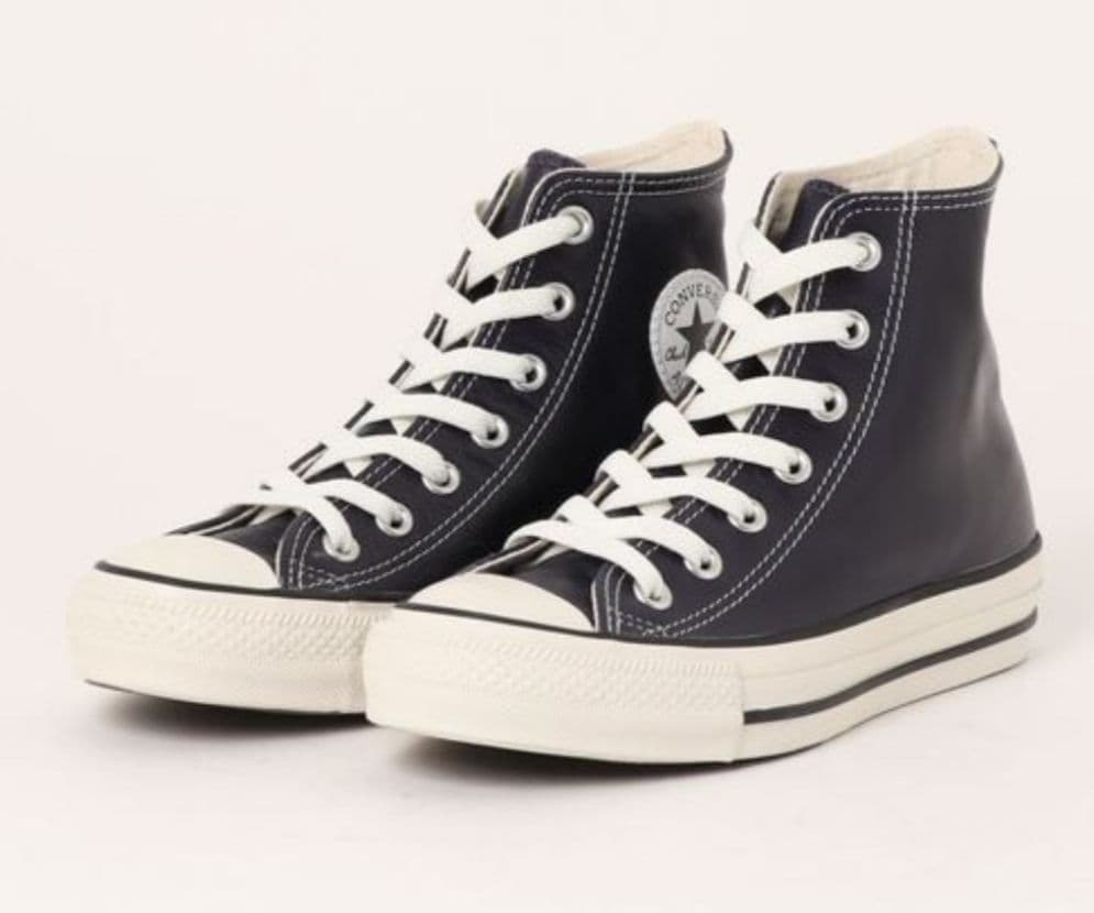 新品　サイズ24.5cm オリーブグリーンレザー　オールスター　ブラック