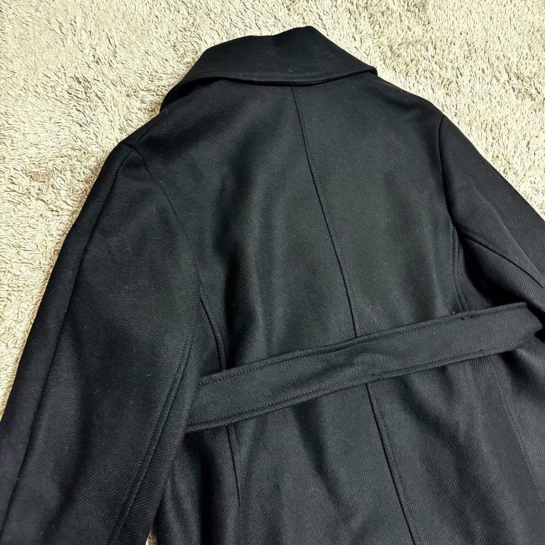 【高級生地】 ZARA MANTECO コート ロング ベルト 女優襟 M