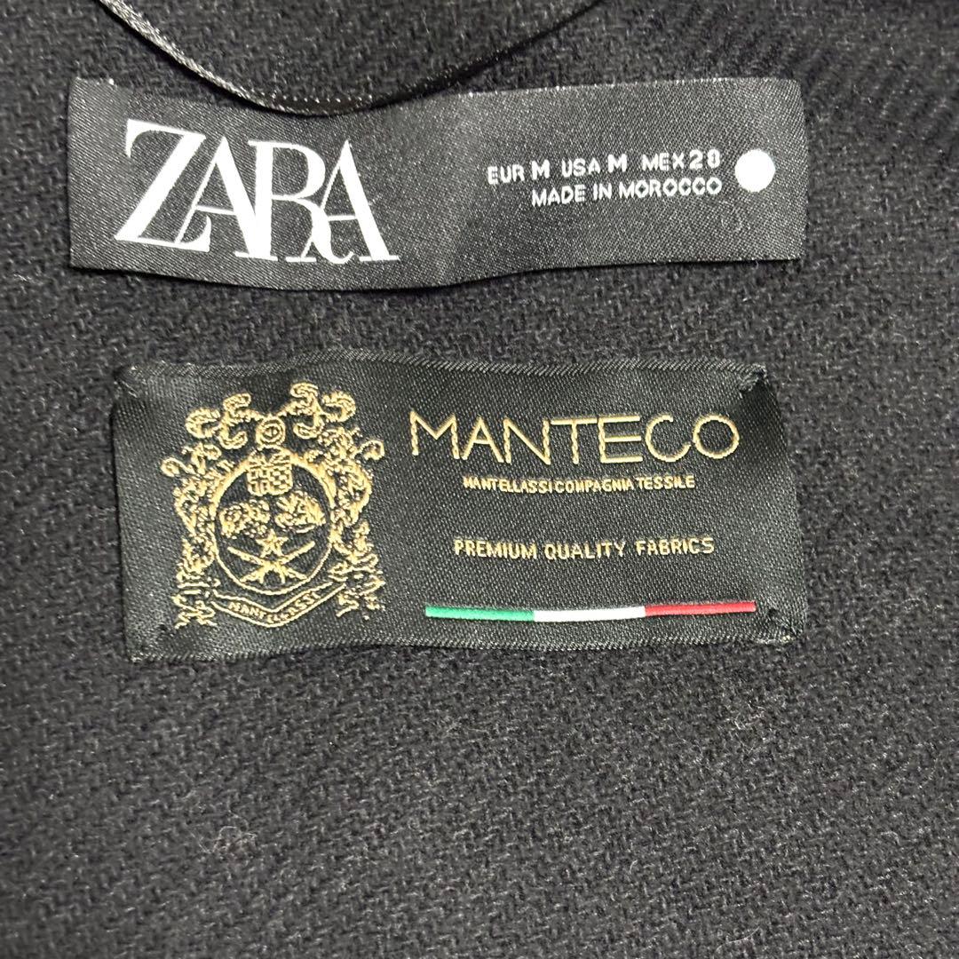 【高級生地】 ZARA MANTECO コート ロング ベルト 女優襟 M