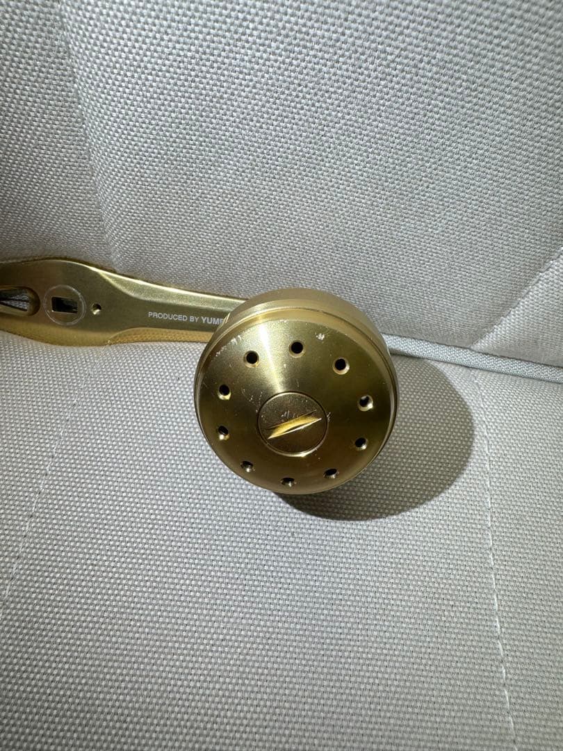 シマノ　夢屋パワーバランスハンドル　65mm アルミゴールド