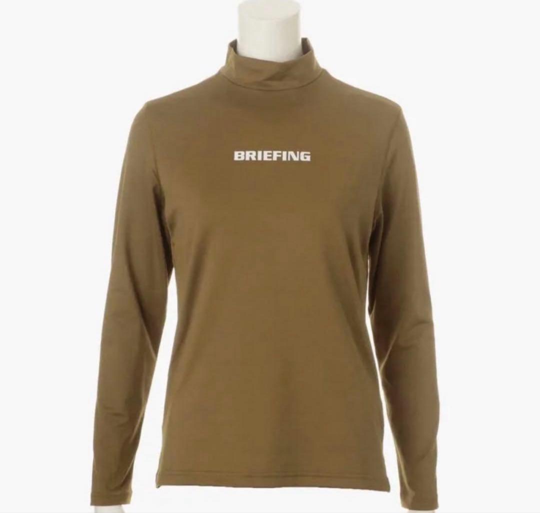 ブリーフィングゴルフ　レディース ハイネック長袖シャツ コヨーテブラウン
