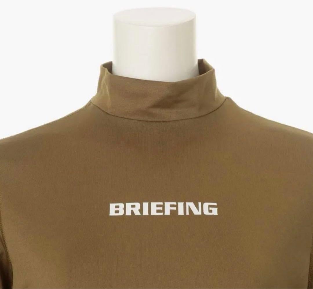 ブリーフィングゴルフ　レディース ハイネック長袖シャツ コヨーテブラウン