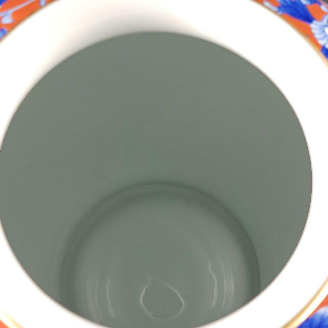 Y2293-78 深川製 金彩 花鳥図 飾壷 大型 高さ31.5㎝