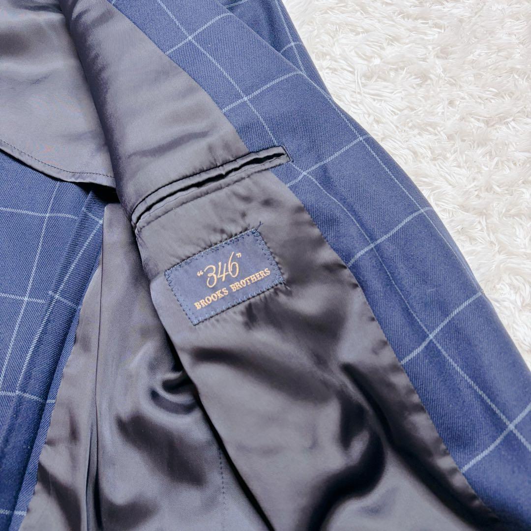 極美品 ブルックスブラザーズ　346 L ウインドウペン テーラードジャケット