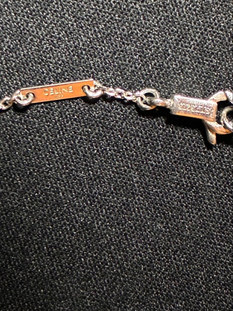 【新品・未使用】CELINE セリーヌ　モノクローム　ストラスネックレス　激レア