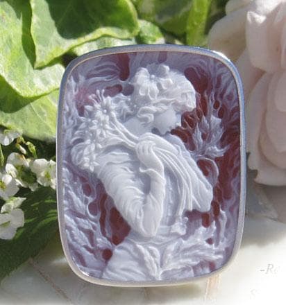 新品 良質レッドメノウ SILVER ペンダントブローチ 花束をあなたへ