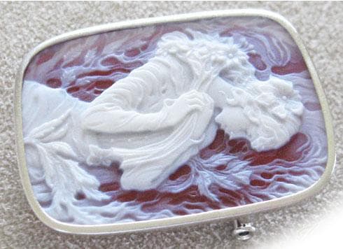 新品 良質レッドメノウ SILVER ペンダントブローチ 花束をあなたへ