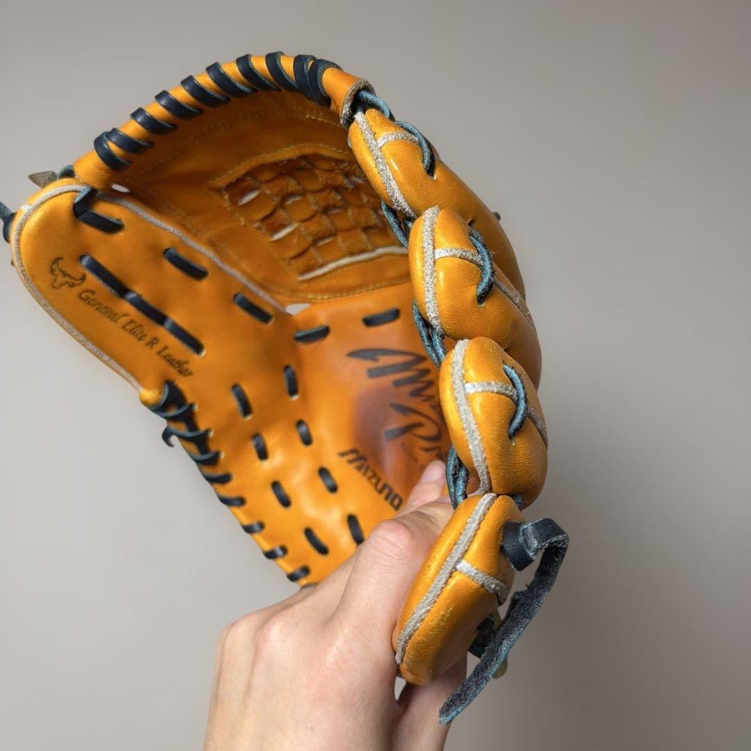 ミズノプロ　軟式　投手用　バスケットウェブ　紐交換