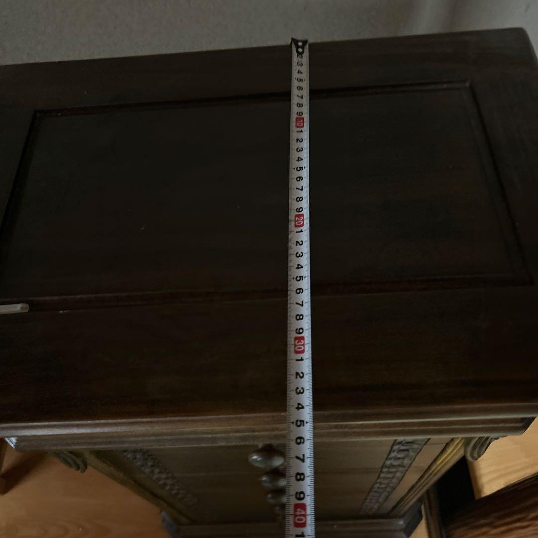 アンティーク　木製タンス 7段引き出し ダークブラウン　昭和レトロ