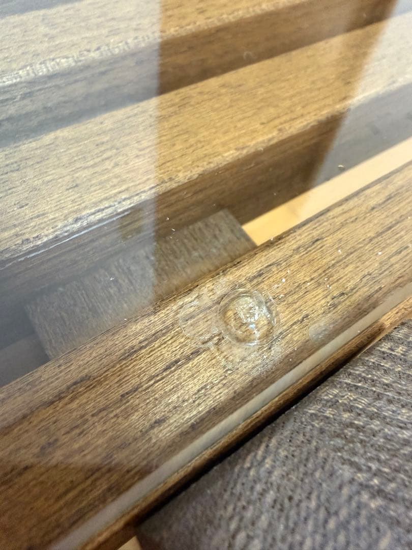 最終お値下げ　unico ガラスローテーブル