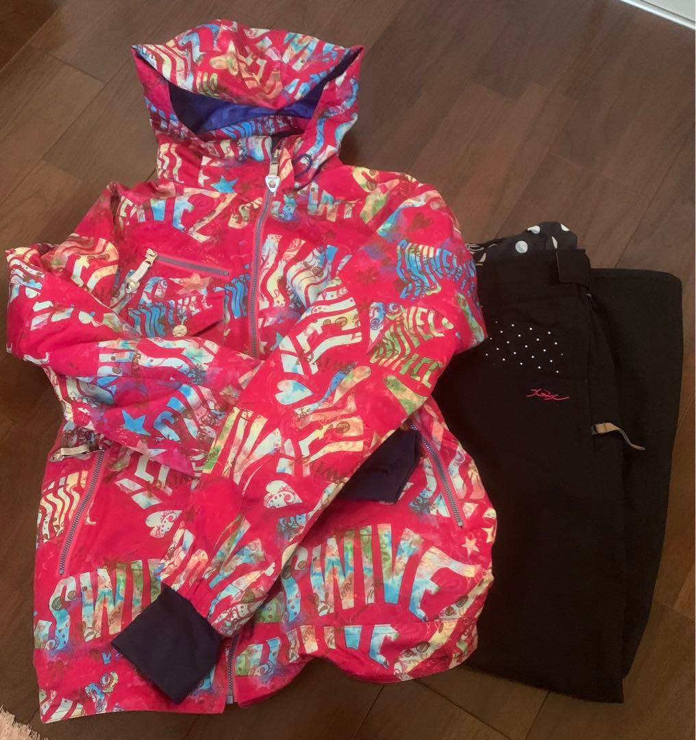 swivel スイベル スノーボードウェア上下セット 女性用