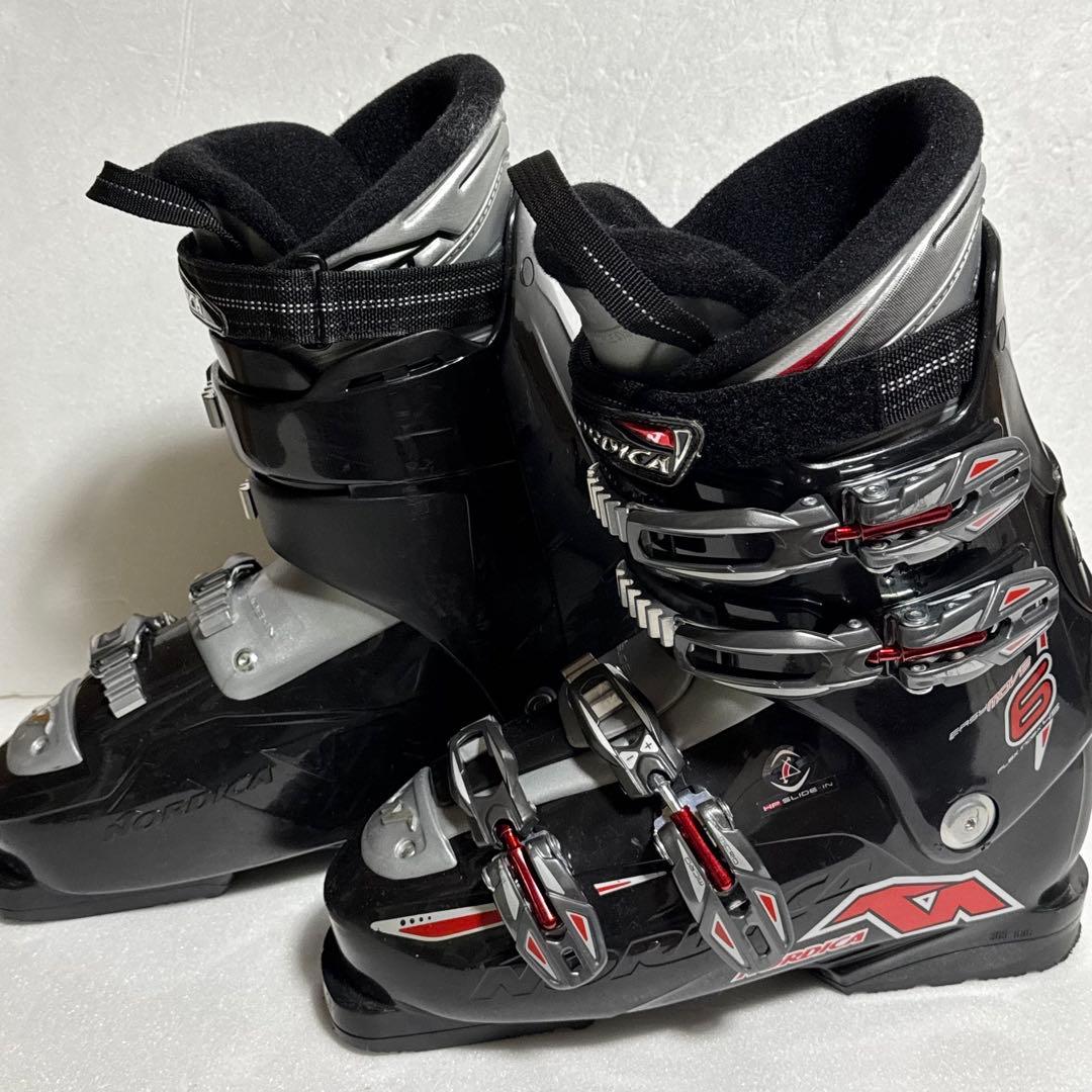 26cm-26.5cmNordica 男性用スキーブーツ 黒 初心者　格安特価